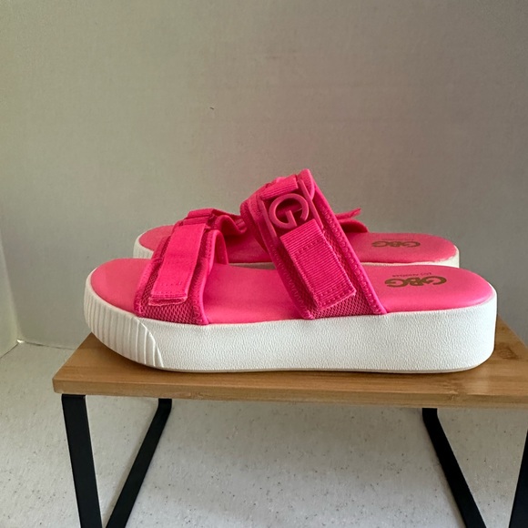 NWT GBG Los Angeles Pink Platform Saedee Sandals! Velcro Buckles. 8.5M - Picture 14 of 14